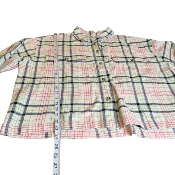 Brixton Bowery Women's Long Sleeve Flannel Button Front Shacket Dove Size XL - Picture 11 of 14